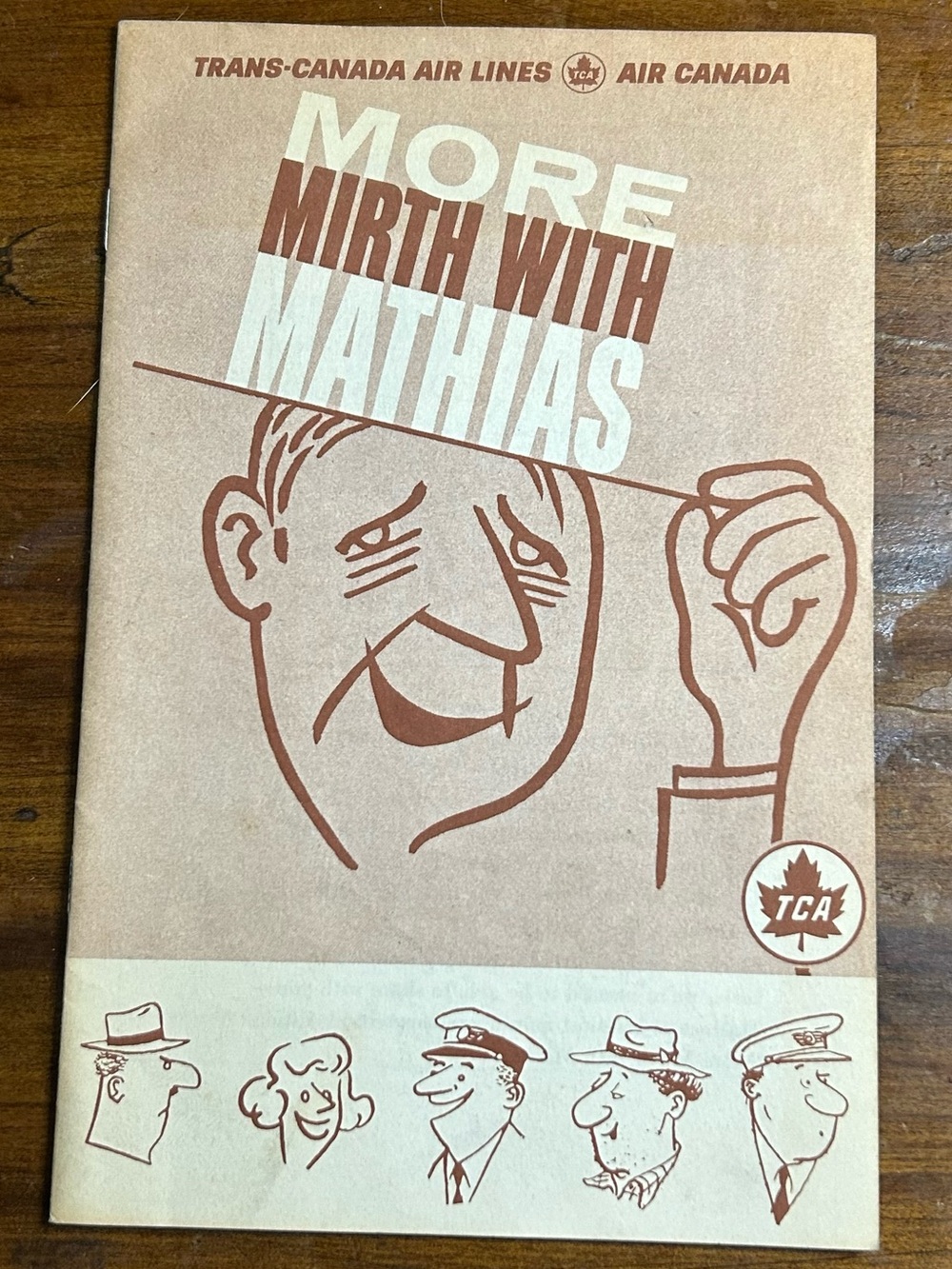Vintage Trans-Canada Air Lines “More With Mirth With Mathias” Air Canada Cartoon